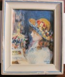 Cumpara ieftin PVM - Tablou &quot;Domnisoara Citind&quot; ulei / panza semnat E. Mateescu 1989 / lucrare: 20 cm x 25 cm / rama, din lemn, este &quot;ciufulita&quot;