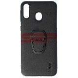 Husa Samsung Galaxy M20, Hoco., TPU Leather, Protectie Premium, Neagra