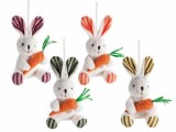 Cumpara ieftin Set 4 figurine Iepurasi Paste textil multicolor 6x7x15 H