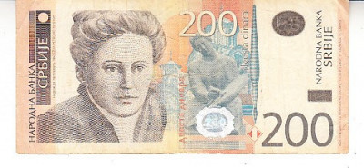 M1 - Bancnota foarte veche - Serbia - 200 dinarI - 2013 foto