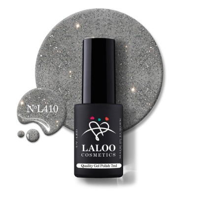 410 Silver Fine Glitter | Laloo gel polish 7ml foto