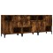 Dulapuri, 3 buc, stejar afumat, 60x35x70 cm, lemn prelucrat