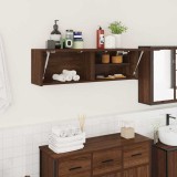 vidaXL Dulap perete de baie, stejar maro, 100x25x30 cm, lemn prelucrat