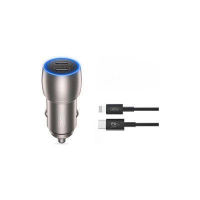 Incarcator auto SMART Quick charge USB PD 40W type C +cablu lightning compatibil Iphone Cod:XO-CC51-Q189A Automotive TrustedCars foto