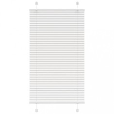 vidaXL Jaluzea plisată alb 70x150 cm Lățime țesătură 69,4cm poliester