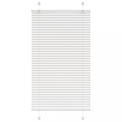 vidaXL Jaluzea plisată alb 70x150 cm Lățime țesătură 69,4cm poliester foto