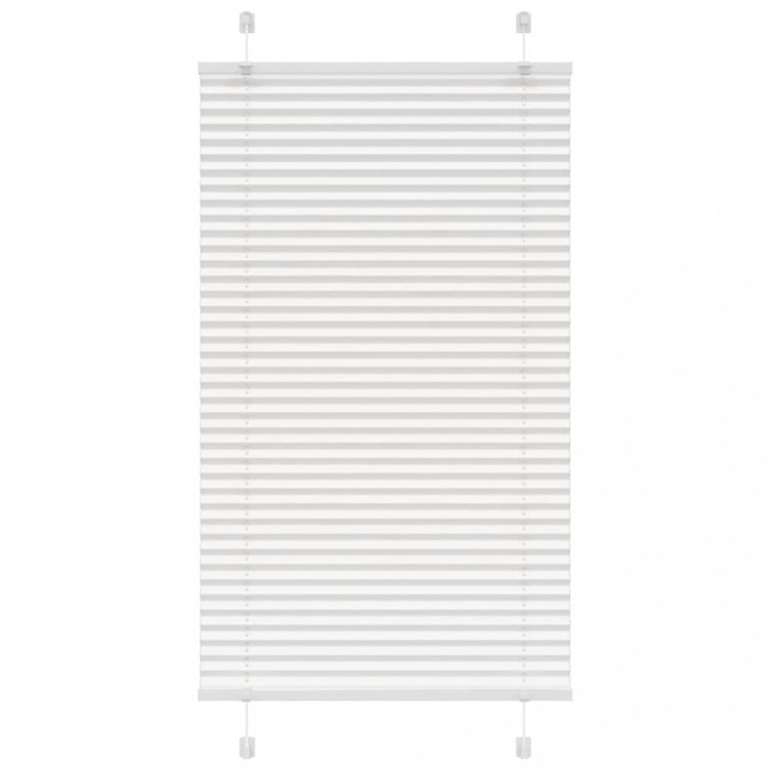 vidaXL Jaluzea plisată alb 70x150 cm Lățime țesătură 69,4cm poliester