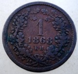 J.423 UNGARIA 1 KRAJCZAR 1868 KB