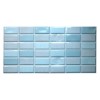 Panou decorativ, PVC, model caramida 3D, albastru, 96x48.5 cm, Artool