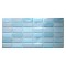Panou decorativ, PVC, model caramida 3D, albastru, 96x48.5 cm