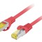 Patch cord LANBERG RJ45 S/FTP Cat6a LSZH 20m roșu