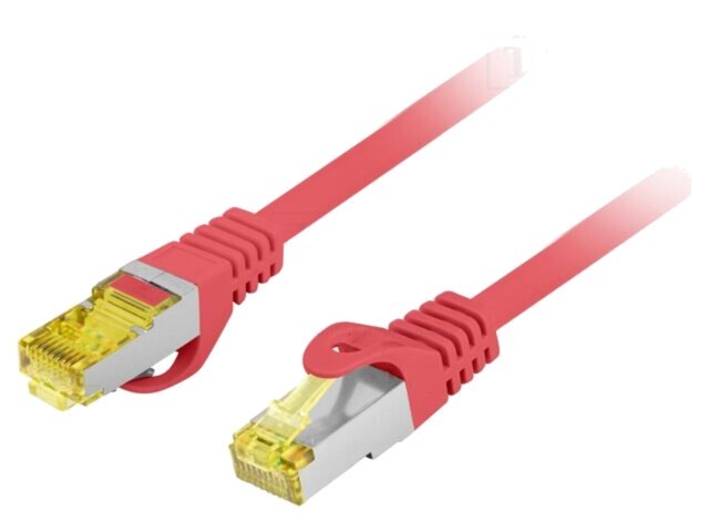 Patch cord LANBERG RJ45 S/FTP Cat6a LSZH 20m roșu