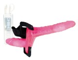 Strap-on Dublu Cu Vibratii Joyride Duo, Roz, Nmc