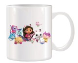 Cana alba personalizata cu Casa de papusi a lui Gabby, INOVATIX&reg;. 330ml, Oem