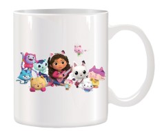Cana alba personalizata cu Casa de papusi a lui Gabby, INOVATIX&reg;. 330ml