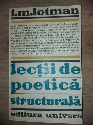 Lectii de poetica structurala- I. M. Lotman foto