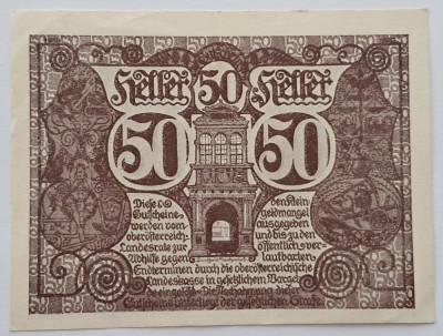 Austria, 50 Heller Linz foto