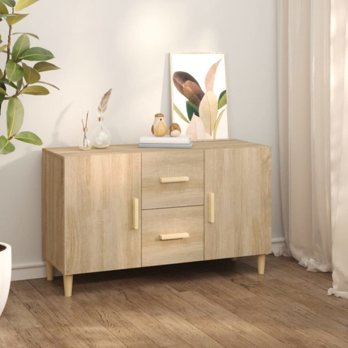 vidaXL Servantă, stejar sonoma, 100x36x60 cm, lemn compozit