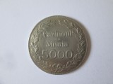 Jeton 5000 Cazinoul din Sinaia circa 1933,diametrul=35 mm,greutate=12,80 grame
