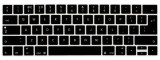 Cumpara ieftin Protectie din silicon pentru tastatura, model limba engleza, culoare neagra, compatibila cu MacBook PRO 13 15 inch cu Touch Bar pentru Model A2159 A19