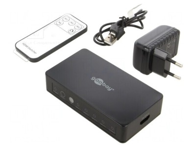 Switch HDMI 2.0 HDCP 2.2 Negru foto