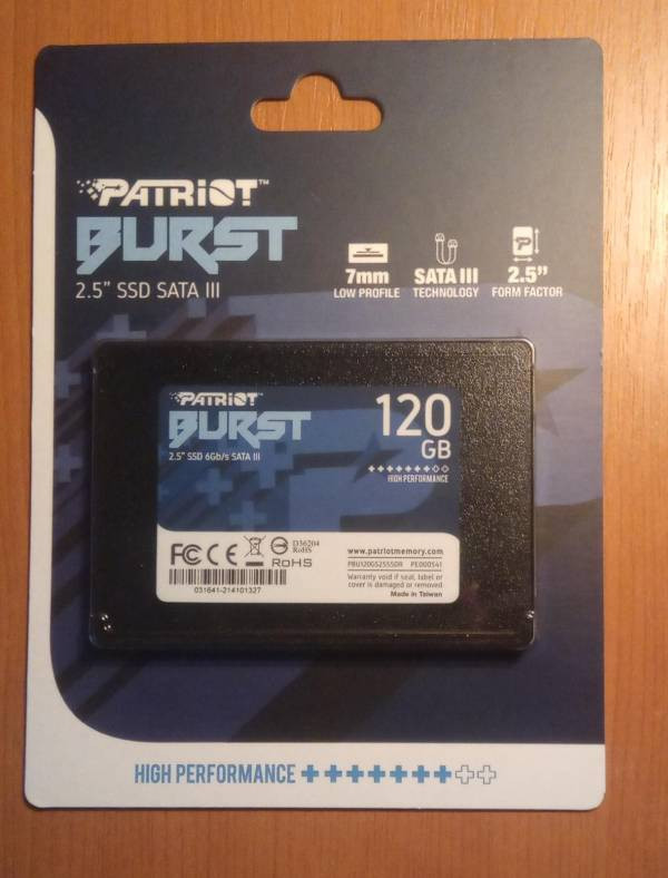 SSD Patriot Burst, 120GB, SATA3, 2.5inch, 560/540MB/s, PBU120GS25SSDR, 120  GB, SATA 3 | Okazii.ro