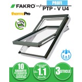 Fereastra mansarda FAKRO PTP-V U4, din PVC, 3 sticle