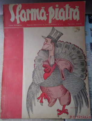 Revista SFARMĂ - PIATRĂ : GH. TATARASCU, caricatură - 3 august 1936 foto