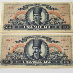 Romania - 1000 Lei 1948 x 2 Consecutive