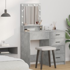 vidaXL Masă de toaletă Gri beton 50 x 41 x 135 cm Lemn compozit