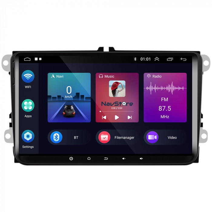 Navigatie Dedicata Volkswagen, Android, 9Inch,2Gb Ram, 32Gb stocare, Bluetooth, WiFi, Waze, Canbus