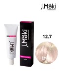 J.Maki Professional - Vopsea de par permanenta 12.7 - Blond violet super deschis, Super Blond, 60 ml