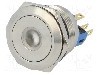 Intrerupator anti-vandalism, ON-(ON), &Oslash;22mm, ONPOW - GQ22-11D/Y/24V