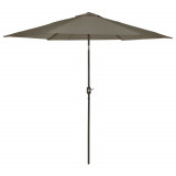 Madison Umbrelă de soare Tenerife, gri, 300 cm, rotund