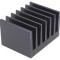 Radiator negru extrudat cu aripioare 50x66x40mm