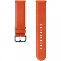 Curea Smartwatch Samsung Galaxy Watch Active 2 Leather Orange foto