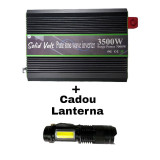 Invertor sinus pur, 3500 W putere continuă, 12V sau 24V auto, cu telecomandă, Oem