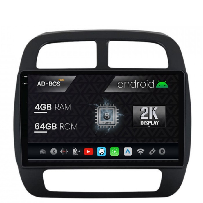 Navigatie 2K Dacia Spring (2021- Prezent), Android OS, S-Quadcore 4GB RAM + 64GB ROM, 9.5 Inch - AD-BGS90042K+AD-BGRKIT366V4s