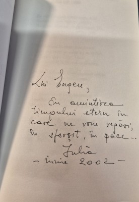 Ruga lui Cain Iulia Giurgiu cu autograf foto