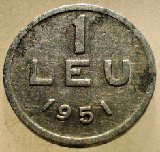 1.358 ROMANIA RPR 1 LEU 1951 foto