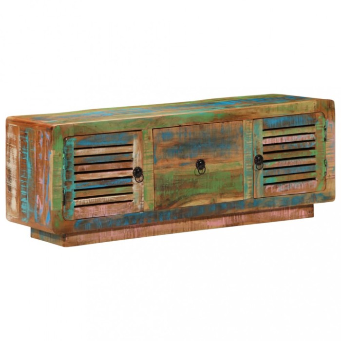 vidaXL Comodă TV, 110x30x40 cm, lemn masiv reciclat 4009377