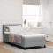 vidaXL Pat boxspring cu saltea cu saltea Gri deschis 90 x 200 cm 3341020