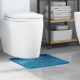 Covoraș de baie U-Model Albastru 50x50 cm Poliester Antiderapant, vidaXL
