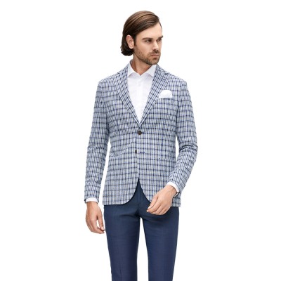 Sacou barbati casual bleu S015B foto