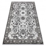 Covor MATEO 8037/644 Modern cadru, flori - structural gri, 80x150 cm