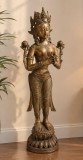 Superbă sculptura sec 19 dansatoare orientala