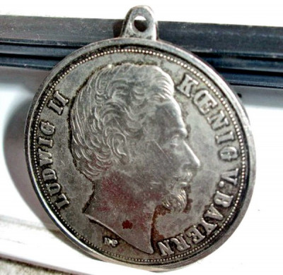 3226- Ludwig 2-Rege Bayern-Medalia pt. unitate. foto