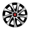Set 4 capace roti Drift exrta silver&amp;black R15 Compatibil Cu Suzuki, Autohelix MSA