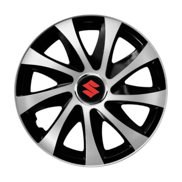 Set 4 capace roti Drift exrta silver&amp;black R15 Compatibil Cu Suzuki