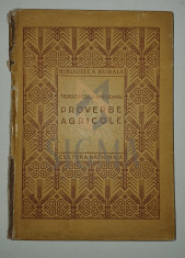 TEODORESCU KIRILEANU - PROVERBE AGRICOLE, 1923 foto